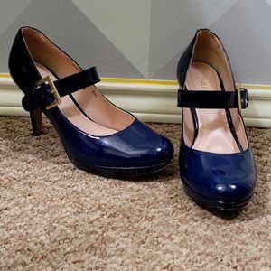 Navy Blue Andrea Heels